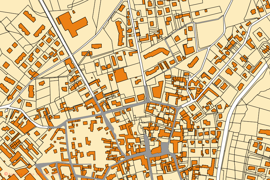 Mappa catastale del centro di Besnate: particelle e fabbricati, cartografia Agenzia delle Entrate