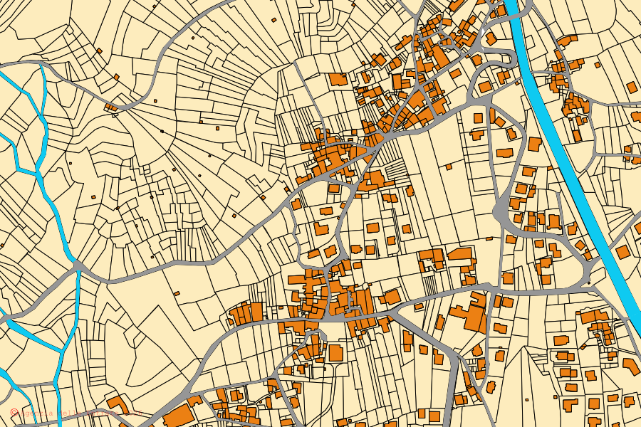 Mappa catastale del centro di Bianzone: particelle e fabbricati, cartografia Agenzia delle Entrate