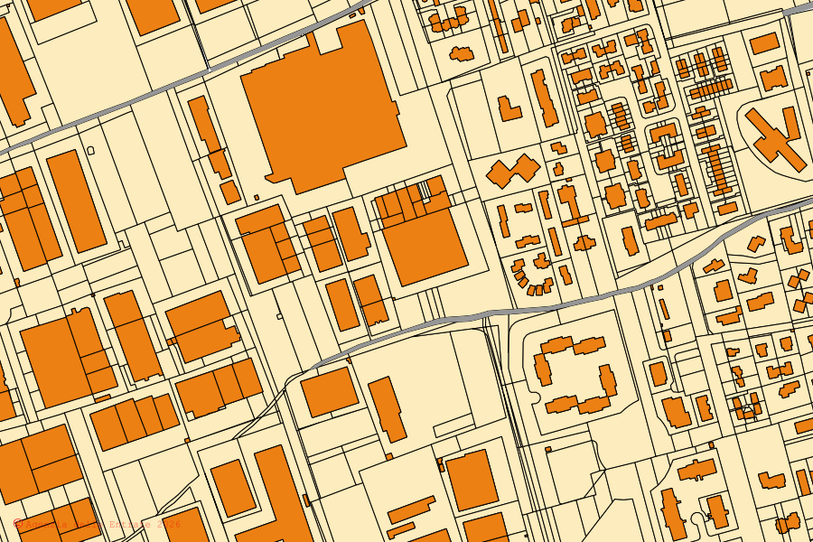 Mappa catastale del centro di Biassono: particelle e fabbricati, cartografia Agenzia delle Entrate