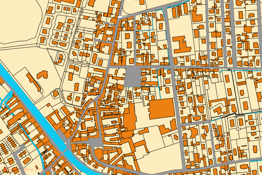 Mappa catastale del centro di Boffalora sopra Ticino: particelle e fabbricati, cartografia Agenzia delle Entrate