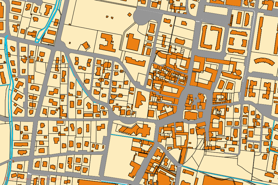Mappa catastale del centro di Boltiere: particelle e fabbricati, cartografia Agenzia delle Entrate