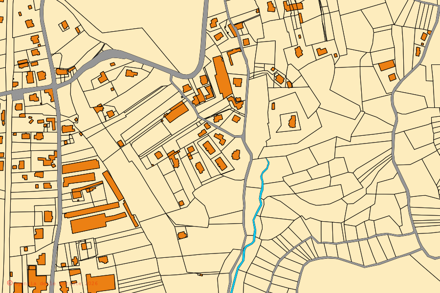 Mappa catastale del centro di Bolzano Novarese: particelle e fabbricati, cartografia Agenzia delle Entrate