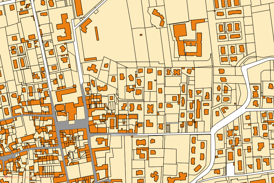 Mappa catastale del centro di Bonate Sopra: particelle e fabbricati, cartografia Agenzia delle Entrate