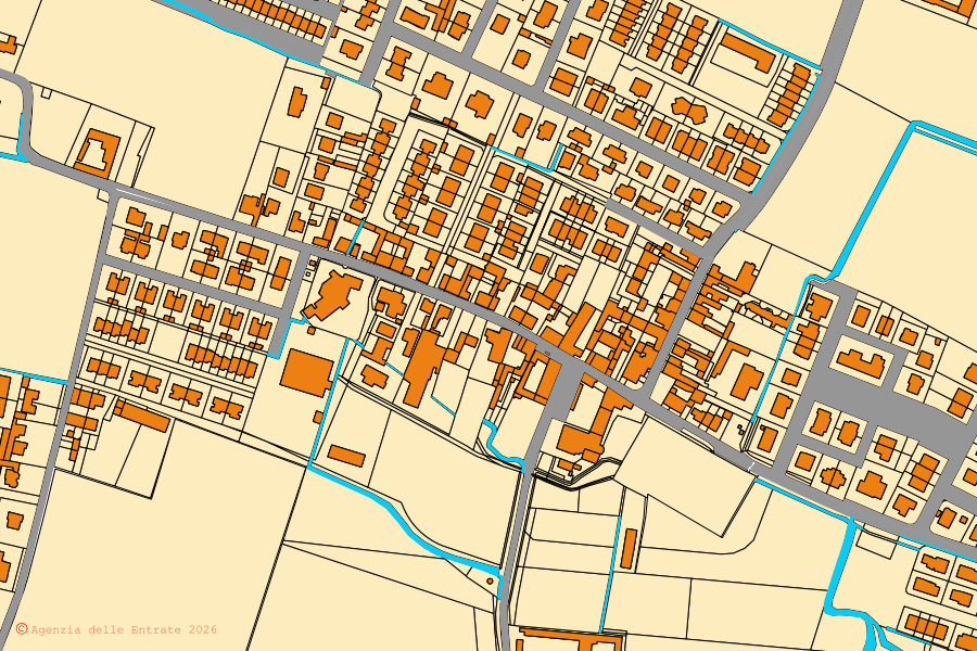Mappa catastale del centro di Bonemerse: particelle e fabbricati, cartografia Agenzia delle Entrate