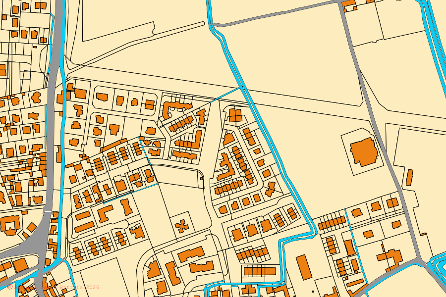 Mappa catastale del centro di Borghetto Lodigiano: particelle e fabbricati, cartografia Agenzia delle Entrate
