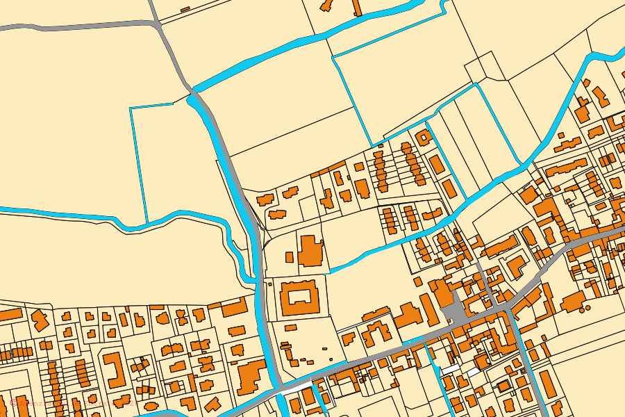 Mappa catastale del centro di Borgo San Giovanni: particelle e fabbricati, cartografia Agenzia delle Entrate