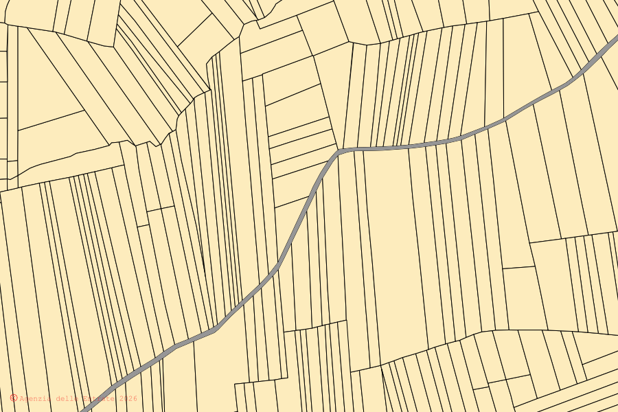 Mappa catastale del centro di Borgoratto Alessandrino: particelle e fabbricati, cartografia Agenzia delle Entrate