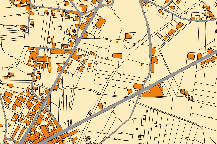 Mappa catastale del centro di Boscotrecase: particelle e fabbricati, cartografia Agenzia delle Entrate