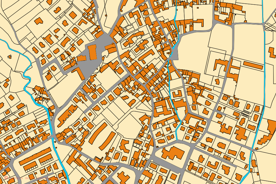 Mappa catastale del centro di Botticino: particelle e fabbricati, cartografia Agenzia delle Entrate