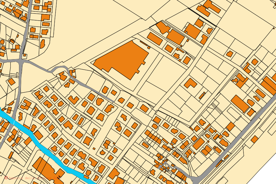 Mappa catastale del centro di Bovalino: particelle e fabbricati, cartografia Agenzia delle Entrate