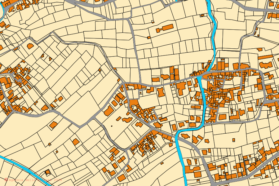 Mappa catastale del centro di Bracigliano: particelle e fabbricati, cartografia Agenzia delle Entrate