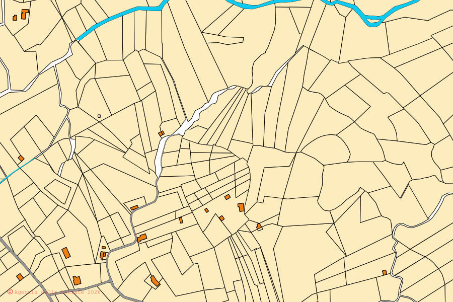 Mappa catastale del centro di Brissago-Valtravaglia: particelle e fabbricati, cartografia Agenzia delle Entrate