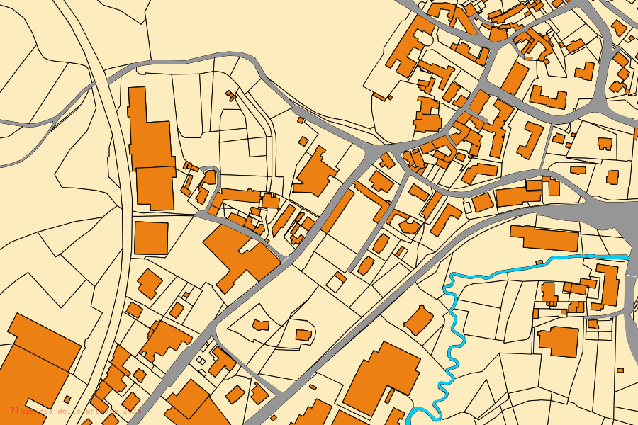 Mappa catastale del centro di Bulciago: particelle e fabbricati, cartografia Agenzia delle Entrate