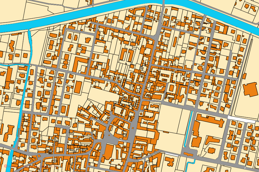 Mappa catastale del centro di Buscate: particelle e fabbricati, cartografia Agenzia delle Entrate