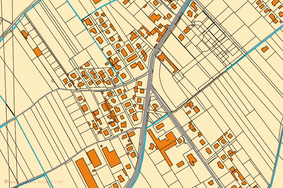 Mappa catastale del centro di Busto Garolfo: particelle e fabbricati, cartografia Agenzia delle Entrate