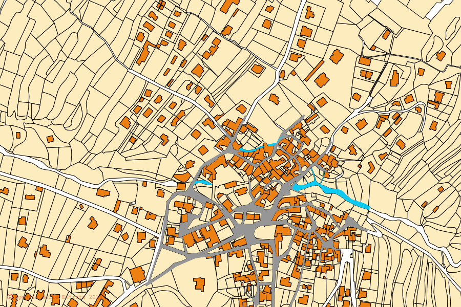 Mappa catastale del centro di Caglio: particelle e fabbricati, cartografia Agenzia delle Entrate