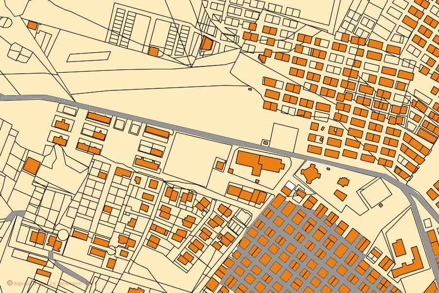 Mappa catastale del centro di Cagnano Varano: particelle e fabbricati, cartografia Agenzia delle Entrate
