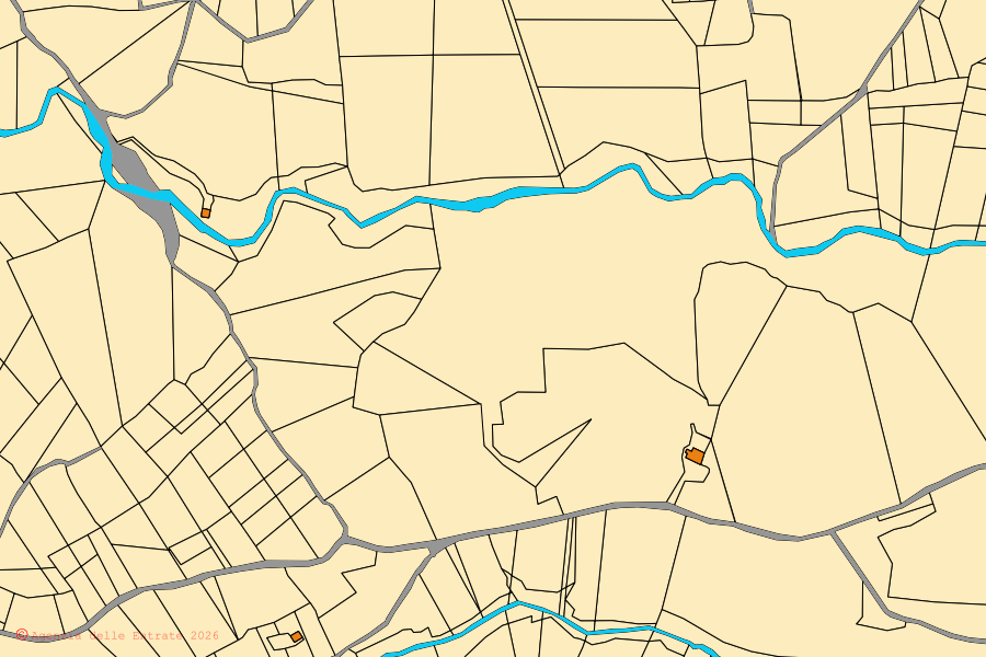 Mappa catastale del centro di Caianello: particelle e fabbricati, cartografia Agenzia delle Entrate