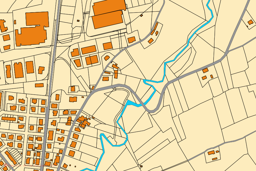 Mappa catastale del centro di Caldarola: particelle e fabbricati, cartografia Agenzia delle Entrate