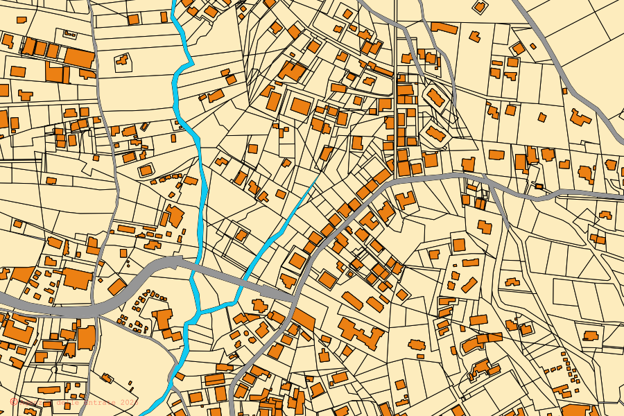 Mappa catastale del centro di Camerota: particelle e fabbricati, cartografia Agenzia delle Entrate