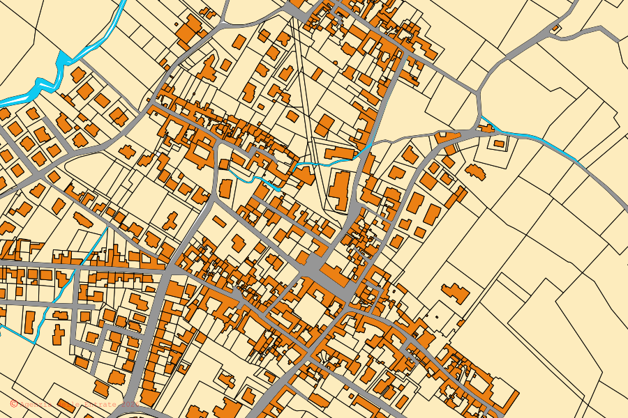 Mappa catastale del centro di Camigliano: particelle e fabbricati, cartografia Agenzia delle Entrate