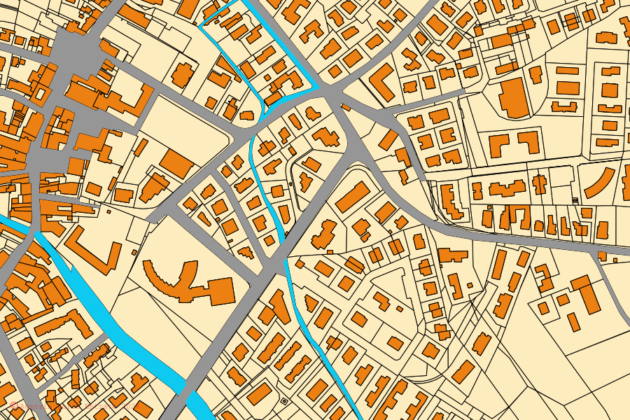 Mappa catastale del centro di Camisano Vicentino: particelle e fabbricati, cartografia Agenzia delle Entrate