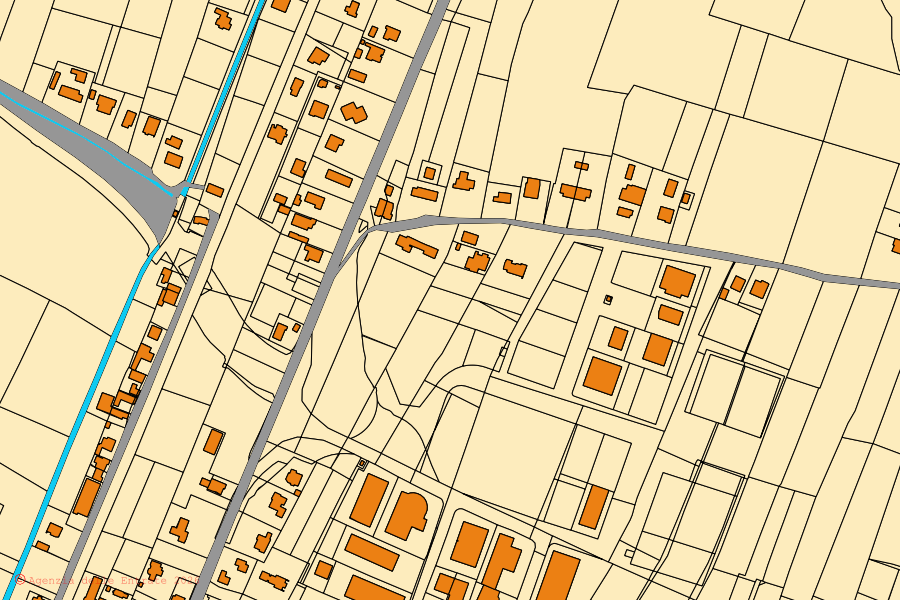 Mappa catastale del centro di Campolongo Maggiore: particelle e fabbricati, cartografia Agenzia delle Entrate