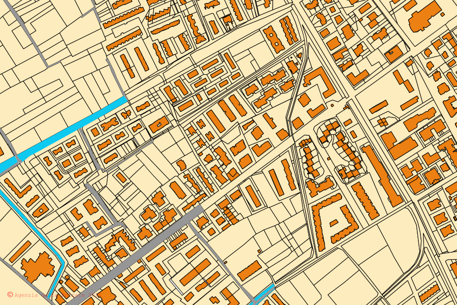 Mappa catastale del centro di Campomarino: particelle e fabbricati, cartografia Agenzia delle Entrate