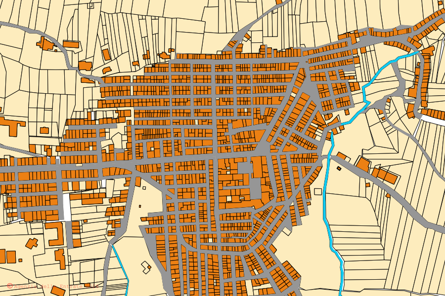 Mappa catastale del centro di Camporeale: particelle e fabbricati, cartografia Agenzia delle Entrate