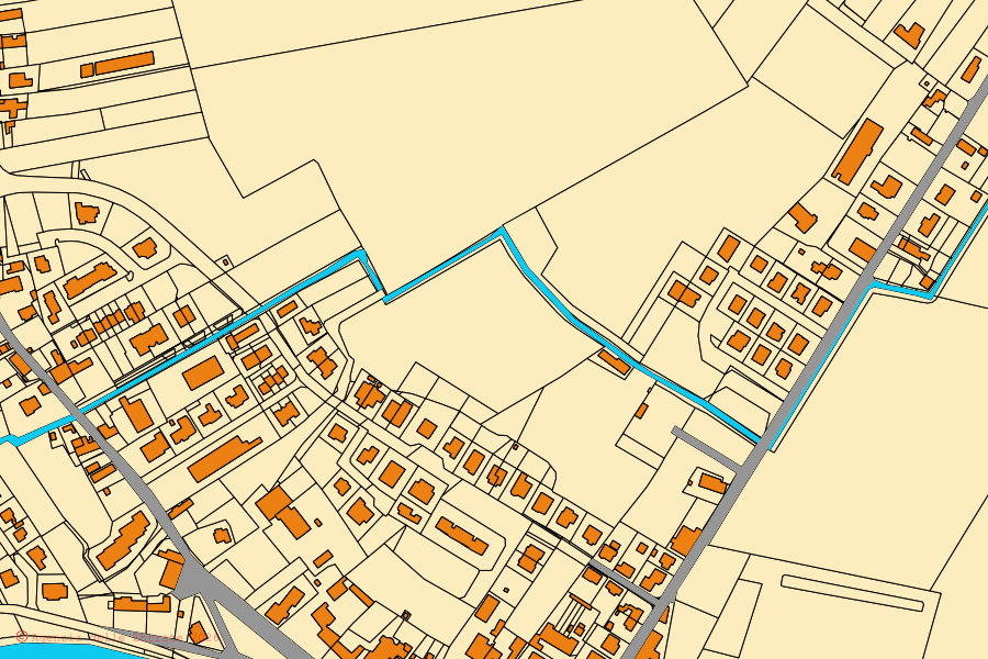 Mappa catastale del centro di Canda: particelle e fabbricati, cartografia Agenzia delle Entrate