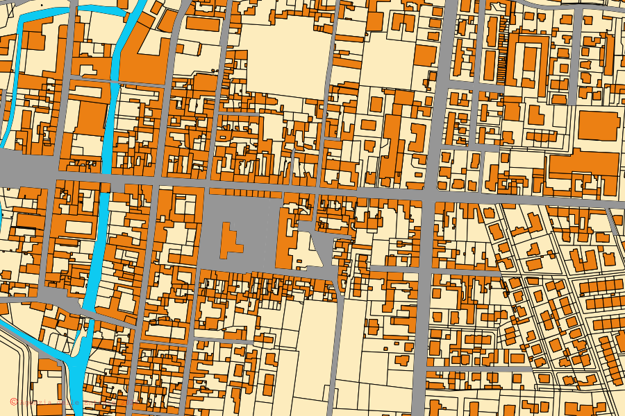Mappa catastale del centro di Canneto sull'Oglio: particelle e fabbricati, cartografia Agenzia delle Entrate