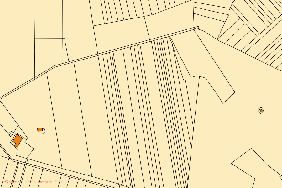 Mappa catastale del centro di Canosa di Puglia: particelle e fabbricati, cartografia Agenzia delle Entrate