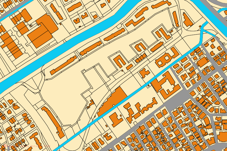 Mappa catastale del centro di Caorle: particelle e fabbricati, cartografia Agenzia delle Entrate