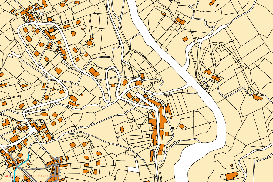 Mappa catastale del centro di Capizzone: particelle e fabbricati, cartografia Agenzia delle Entrate