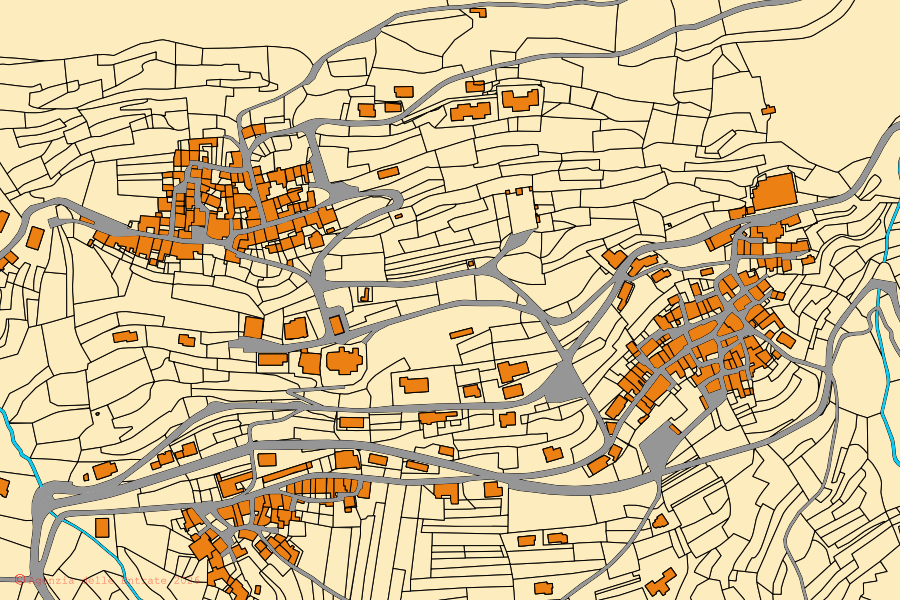 Mappa catastale del centro di Capovalle: particelle e fabbricati, cartografia Agenzia delle Entrate