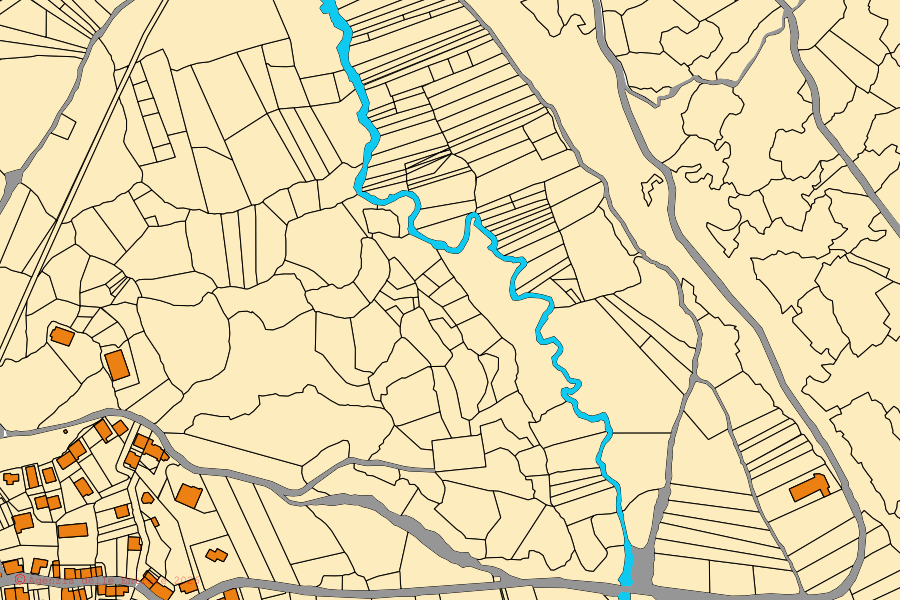 Mappa catastale del centro di Cappadocia: particelle e fabbricati, cartografia Agenzia delle Entrate
