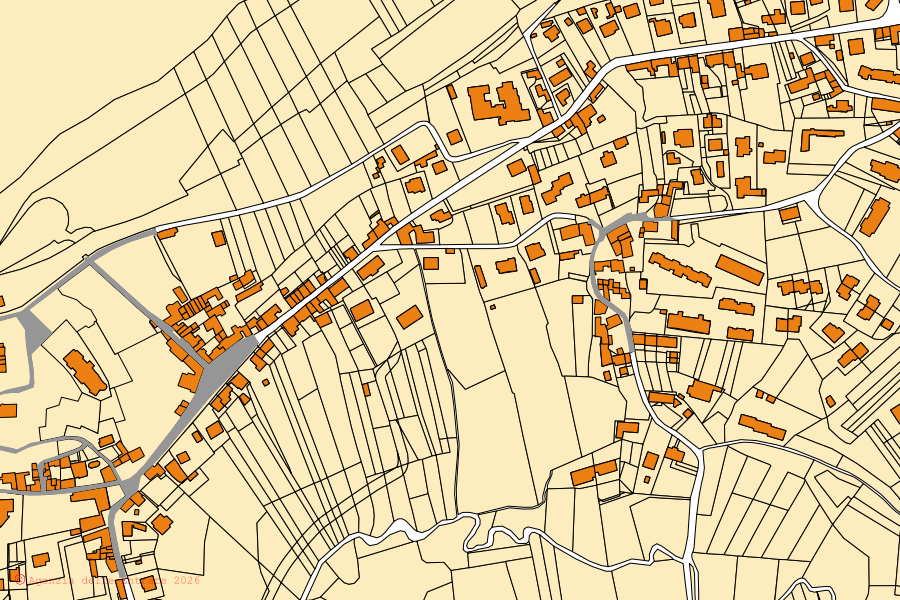 Mappa catastale del centro di Caravate: particelle e fabbricati, cartografia Agenzia delle Entrate