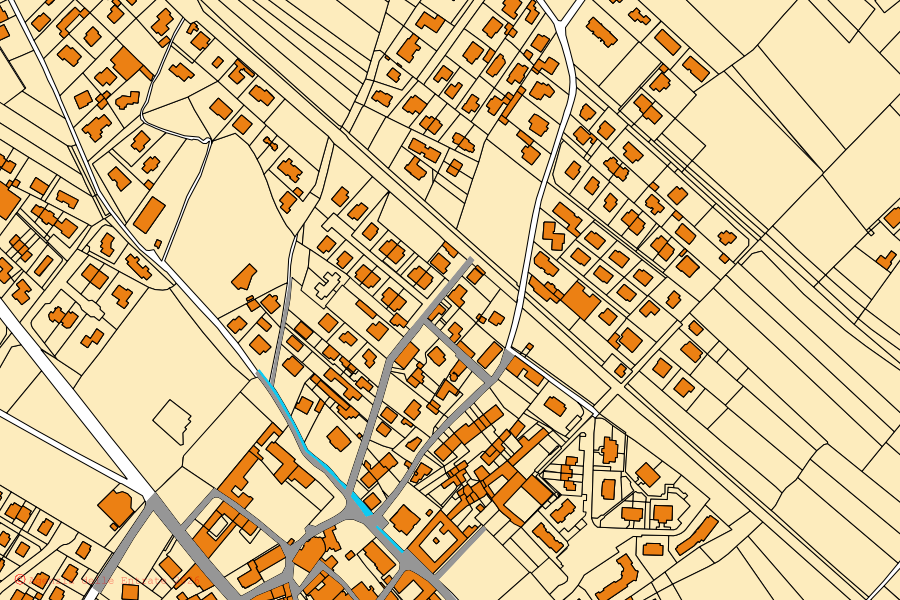 Mappa catastale del centro di Carbonate: particelle e fabbricati, cartografia Agenzia delle Entrate