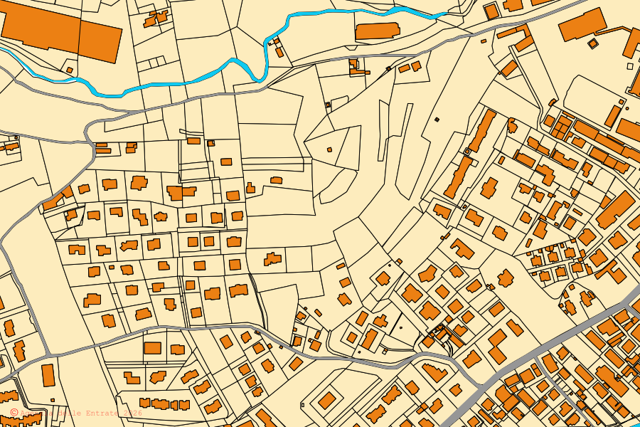 Mappa catastale del centro di Carcare: particelle e fabbricati, cartografia Agenzia delle Entrate