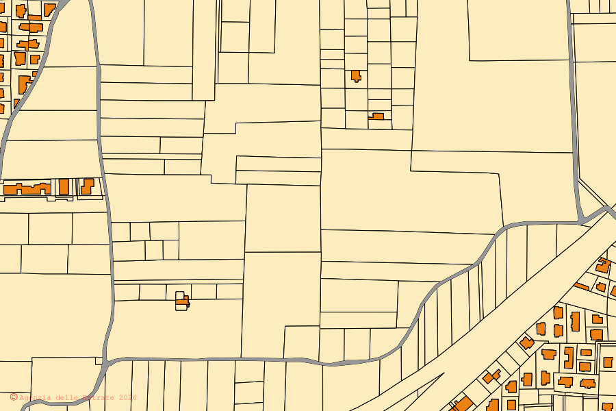 Mappa catastale del centro di Carinaro: particelle e fabbricati, cartografia Agenzia delle Entrate