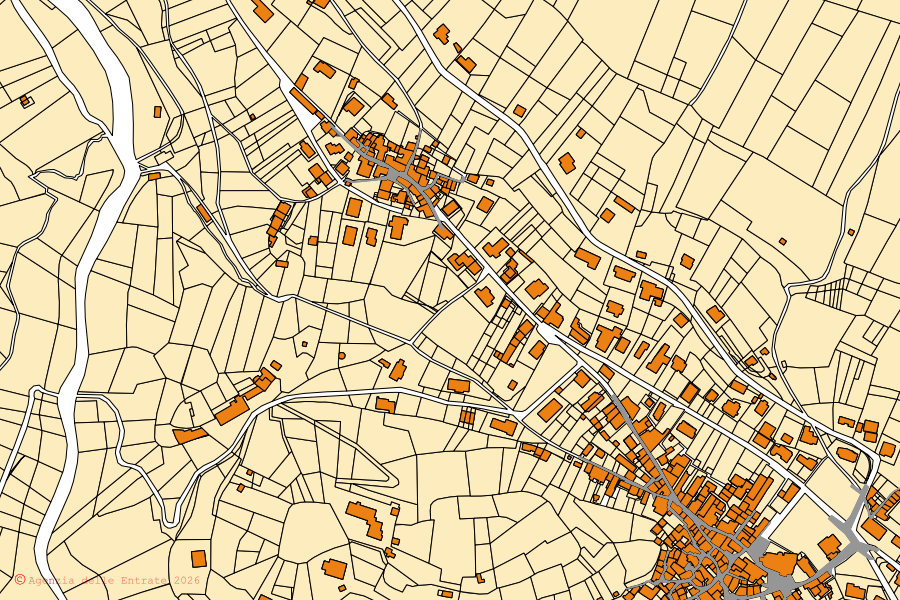 Mappa catastale del centro di Carlazzo: particelle e fabbricati, cartografia Agenzia delle Entrate