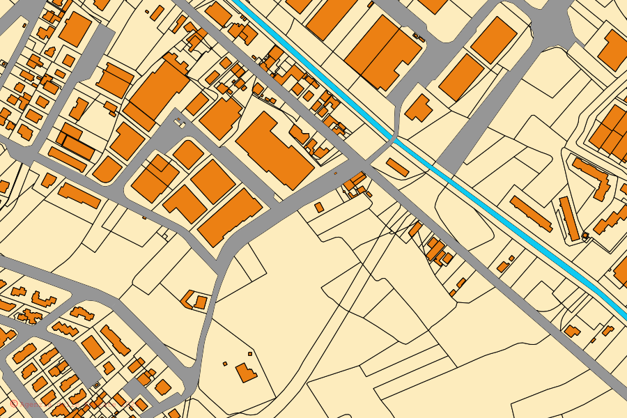 Mappa catastale del centro di Carmignano: particelle e fabbricati, cartografia Agenzia delle Entrate