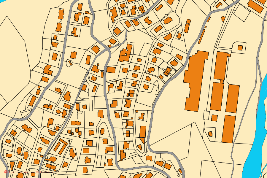 Mappa catastale del centro di Carolei: particelle e fabbricati, cartografia Agenzia delle Entrate