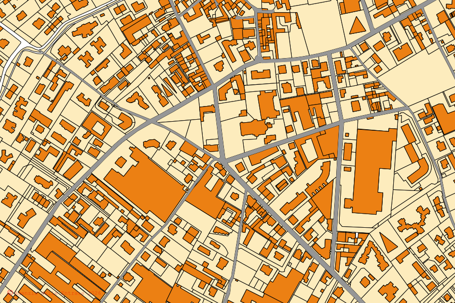 Mappa catastale del centro di Carugo: particelle e fabbricati, cartografia Agenzia delle Entrate