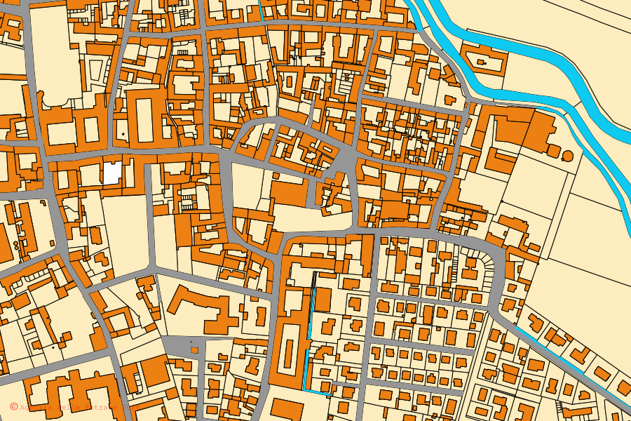 Mappa catastale del centro di Casalbuttano ed Uniti: particelle e fabbricati, cartografia Agenzia delle Entrate