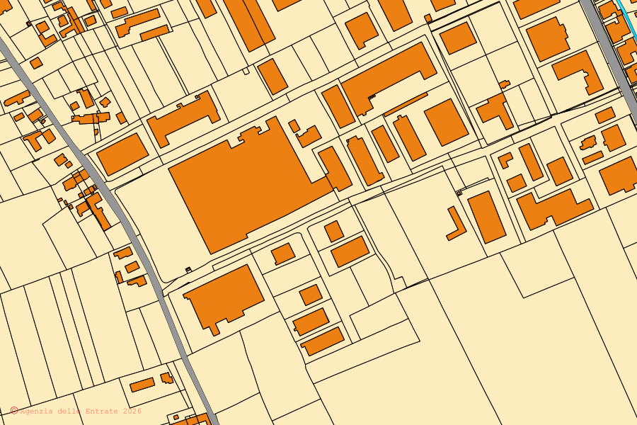 Mappa catastale del centro di Casaleone: particelle e fabbricati, cartografia Agenzia delle Entrate