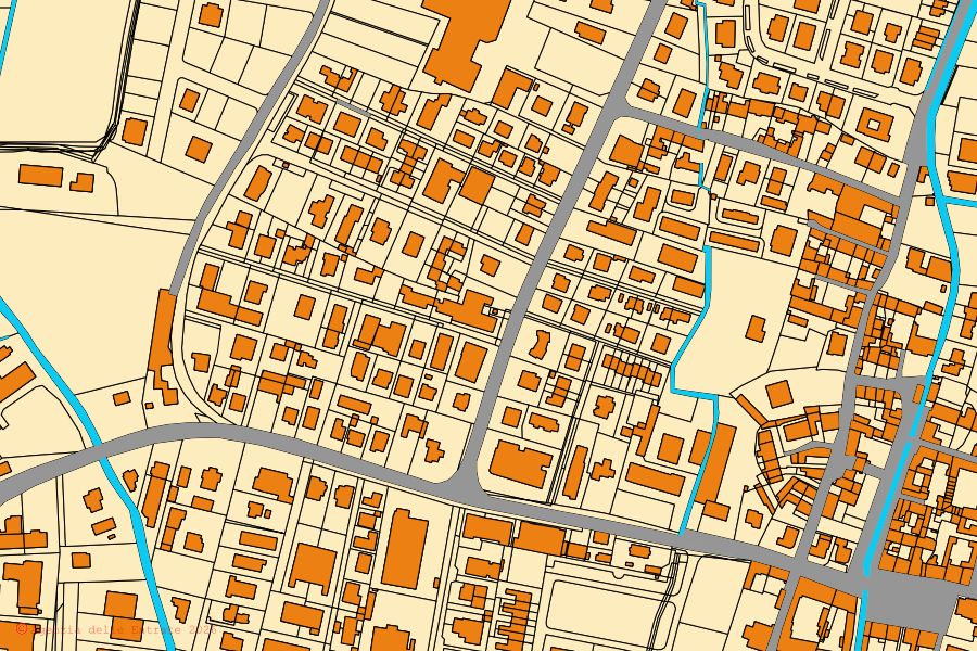 Mappa catastale del centro di Casaloldo: particelle e fabbricati, cartografia Agenzia delle Entrate