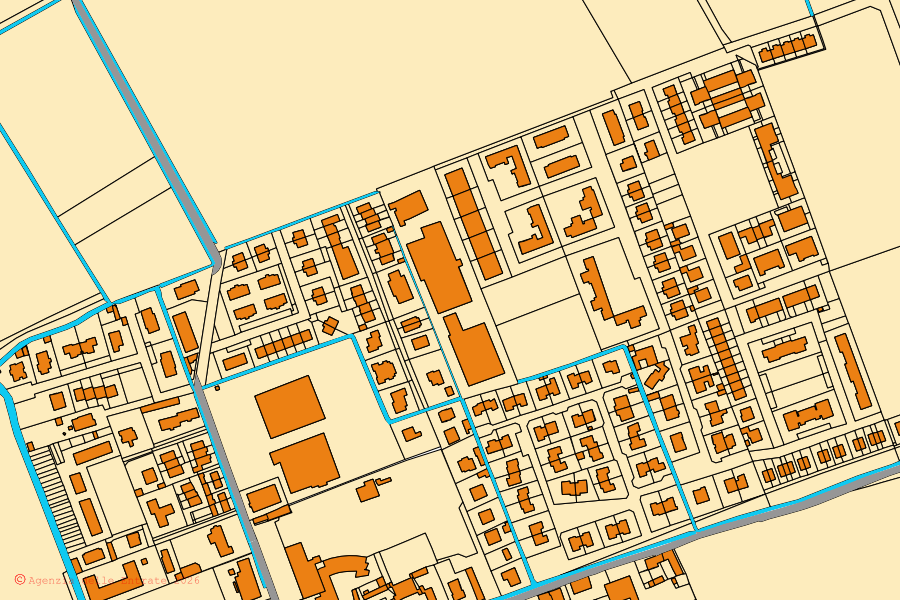 Mappa catastale del centro di Caselle Lurani: particelle e fabbricati, cartografia Agenzia delle Entrate