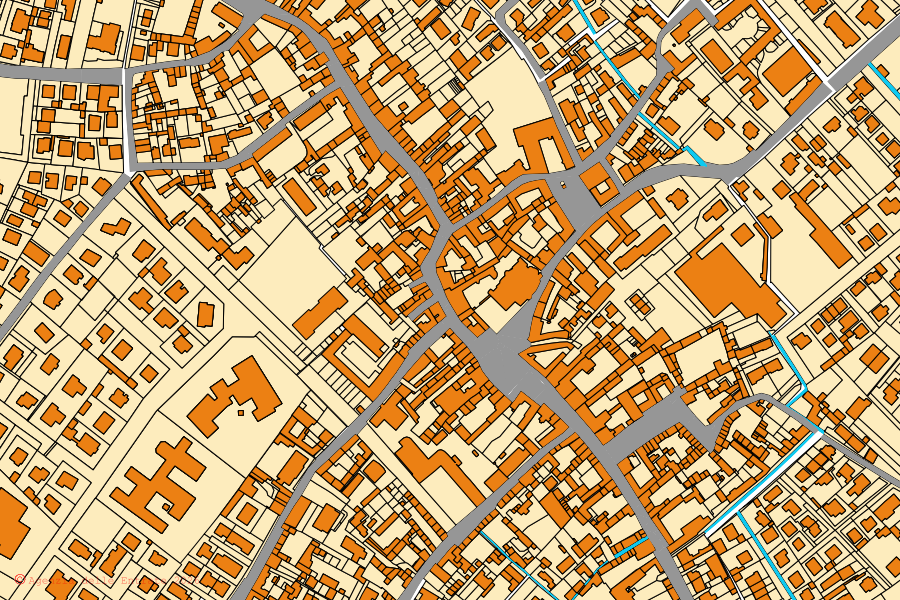 Mappa catastale del centro di Casorate Primo: particelle e fabbricati, cartografia Agenzia delle Entrate