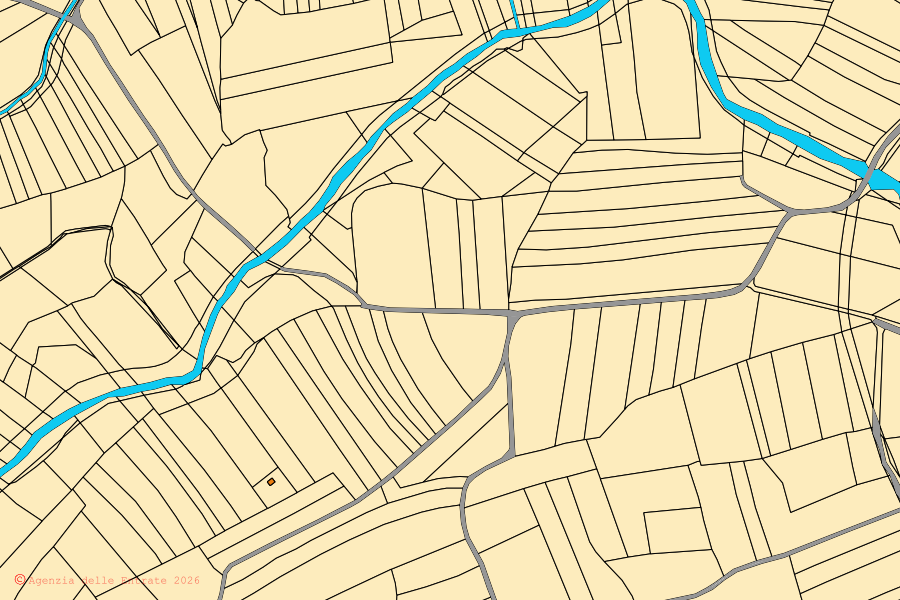 Mappa catastale del centro di Cassacco: particelle e fabbricati, cartografia Agenzia delle Entrate